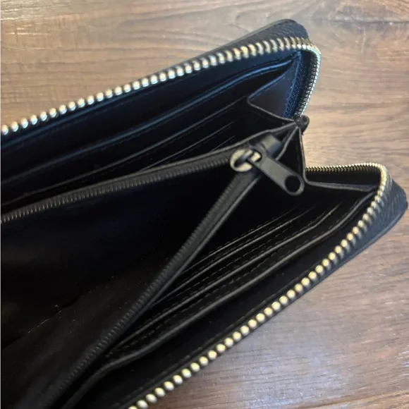 Nine West Brown Logo Zip Around Wallet Wristlet - Picture 4 of 8